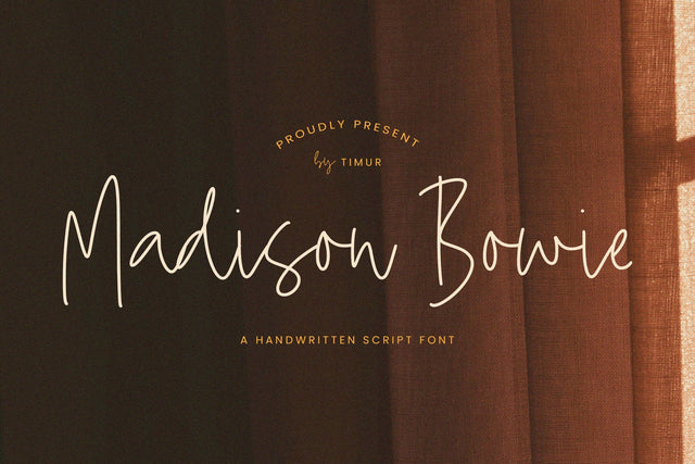 Madison Bowie - Handwritten Script Font Font Timur type 