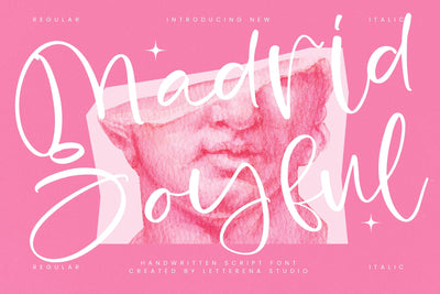 Madrid Joyful - Handwritten Script Font Font Letterena Studios 