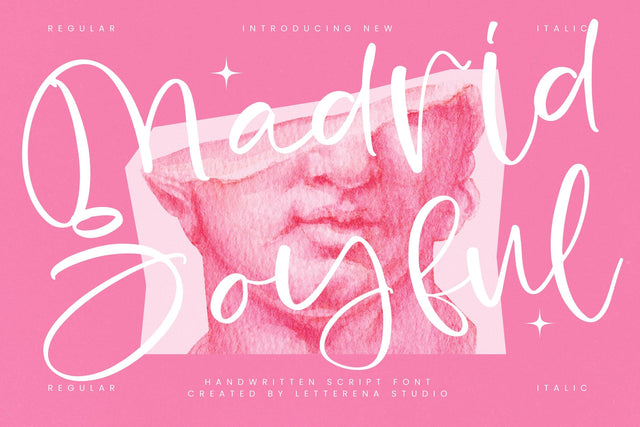 Madrid Joyful - Handwritten Script Font Font Letterena Studios 