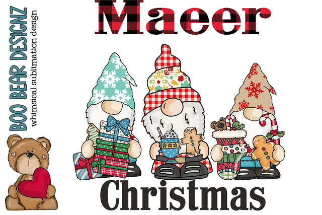 Maeer Christmas Gnome Clipart Sublimation Boo Bear Designz 