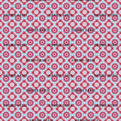 Magenta And Blue Retro Style Daisy Flowers Pattern Digital Paper Digital Pattern Karma Genie Graphics 