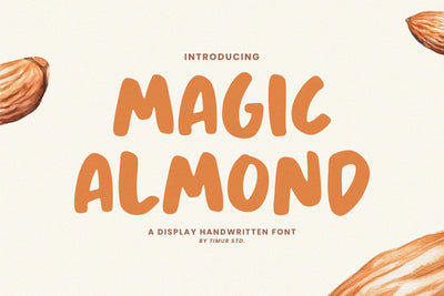 Magic Almond - Display Handwritten Font Font Timur type 