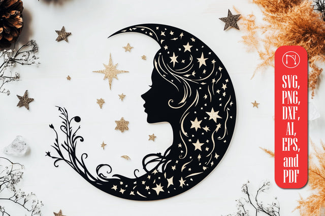 Magic and Celestial Paper Cut SVG Cut File SVG MD JOYNAL ABDIN 