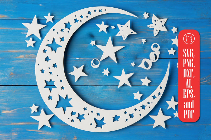 Magic and Celestial Paper Cut SVG Cut File SVG MD JOYNAL ABDIN 