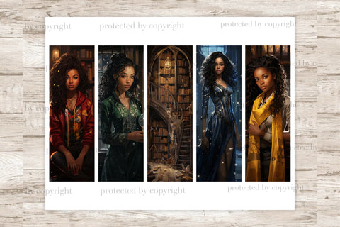 Magic Black Girls Bookmarks | Reading Accessories SVG GlamArtZhanna 