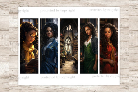 Magic Black Girls Bookmarks | Reading Accessories SVG GlamArtZhanna 