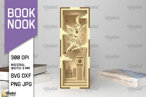 Magic Book Nook SVG Bundle. 3D Layared Book Nook Laser Cut SVG Evgenyia Guschina 