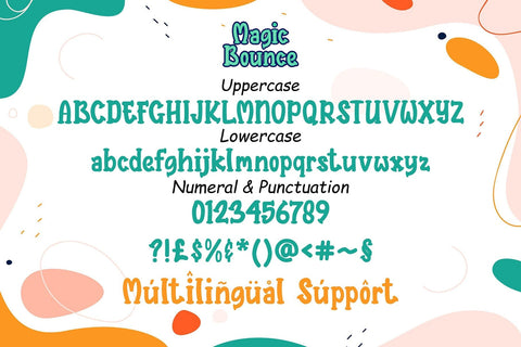 Magic Bounce - Cute 3d Layered Font Font Mozzatype 