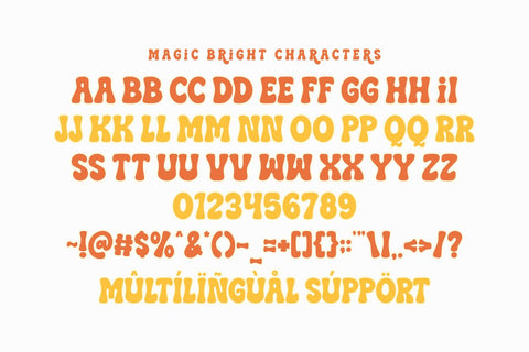 Magic Bright - Cute Retro Groovy Font Font Masyafi Studio 