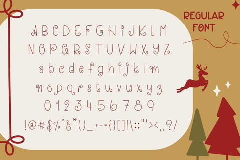 Magic Christmas - The Swirly Holiday Font Trio + Bonus Doodles Font AnningArts Design 