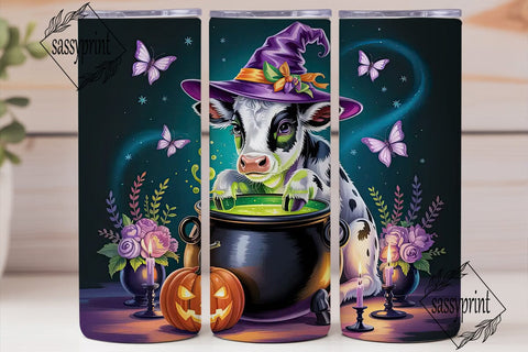 Magic Cow Halloween 20oz Tumbler Wrap Sublimation sassyprint 