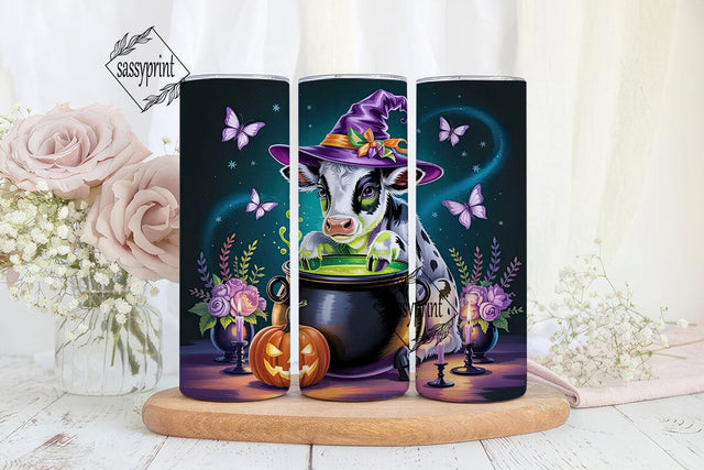 Magic Cow Halloween 20oz Tumbler Wrap Sublimation sassyprint 