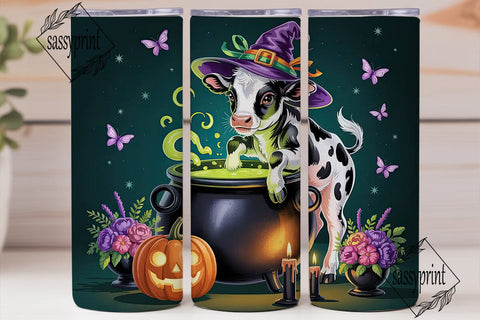 Magic Cow Halloween 20oz Tumbler Wrap Sublimation sassyprint 