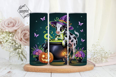 Magic Cow Halloween 20oz Tumbler Wrap Sublimation sassyprint 