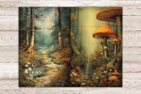 Magic Forest Junk Journal Page | Fairy Fantasy Printable SVG GlamArtZhanna 