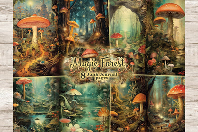 Magic Forest Junk Journal Page | Fairy Fantasy Printable SVG GlamArtZhanna 