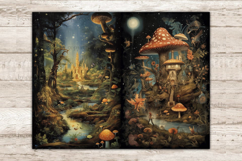 Magic Forest Junk Journal Page | Fairy Fantasy Printable SVG GlamArtZhanna 