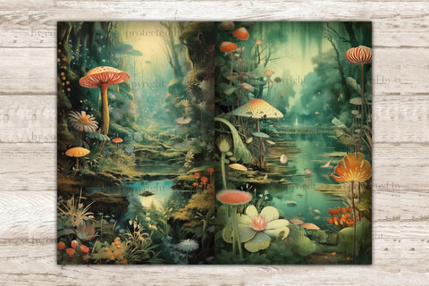 Magic Forest Junk Journal Page | Fairy Fantasy Printable SVG GlamArtZhanna 