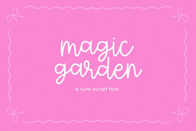 Magic Garden - Cute Handwritten Font Font KA Designs 