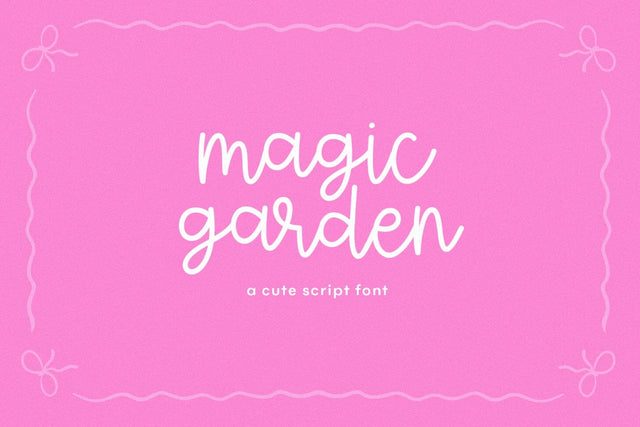 Magic Garden - Cute Handwritten Font Font KA Designs 