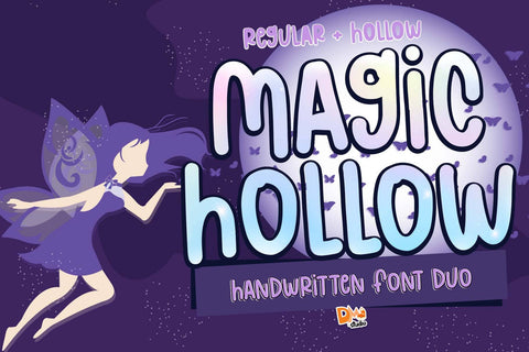 Magic Hollow Font Font Dm Letter Studio 