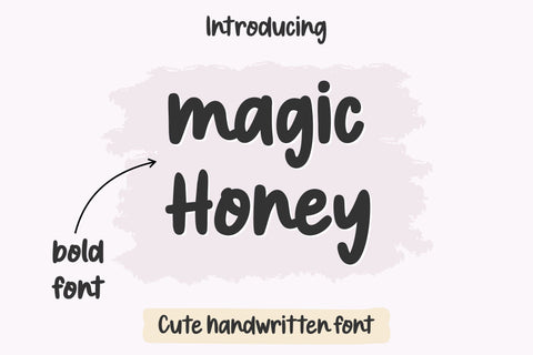 Magic Honey Font Duo Bold and Lite, Cute Handwritten Typeface Font TonisArtStudio 