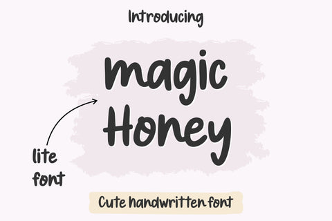 Magic Honey Font Duo Bold and Lite, Cute Handwritten Typeface Font TonisArtStudio 