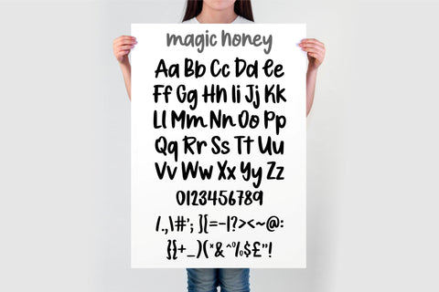 Magic Honey Font Duo Bold and Lite, Cute Handwritten Typeface Font TonisArtStudio 