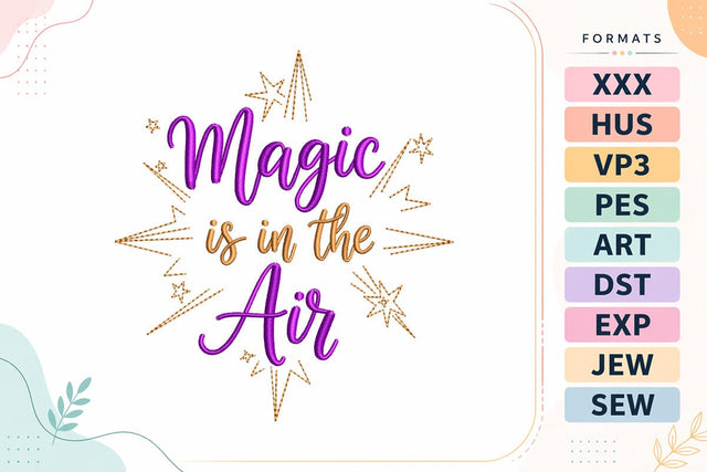 Magic is in the Air Christmas Embroidery Design Embroidery/Applique DESIGNS sg embroidery 