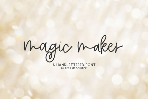 Magic Maker Script Font Beck McCormick 