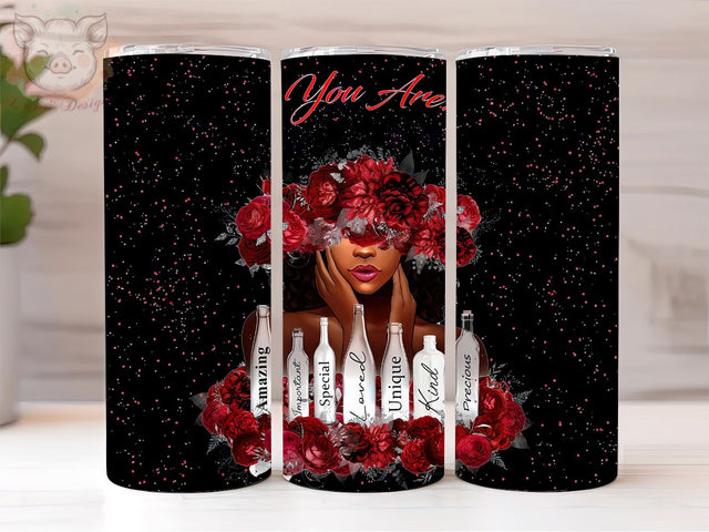 Magic Motivation 20oz Tumbler Png, Straight & Tapered Tumbler Png, Afro American Women Tumbler Png, Digital Download PNG Sublimation Lara' s Designs 