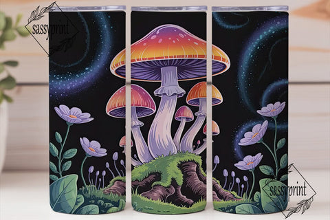 Magic Mushroom Tumbler Wrap Sublimation sassyprint 