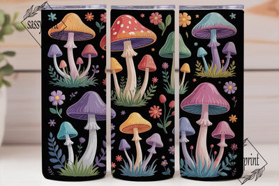 Magic Mushroom Tumbler Wrap Sublimation sassyprint 