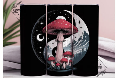 Magic Mushroom Yin Yang 20oz Tumbler Sublimation sassyprint 