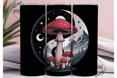 Magic Mushroom Yin Yang 20oz Tumbler Sublimation sassyprint 