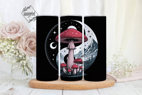Magic Mushroom Yin Yang 20oz Tumbler Sublimation sassyprint 