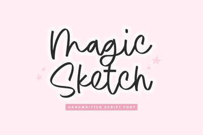 Magic Sketch - Handwritten Script Font Font Timur type 