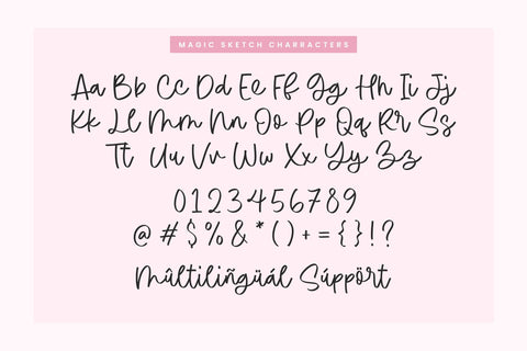 Magic Sketch - Handwritten Script Font Font Timur type 