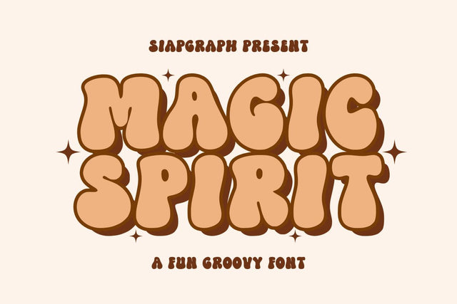 Magic Spirit - Groovy Bubble Font Font Masyafi Studio 