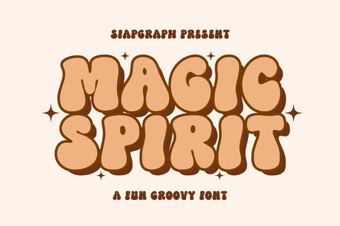 Magic Spirit - Groovy Bubble Font Font Masyafi Studio 