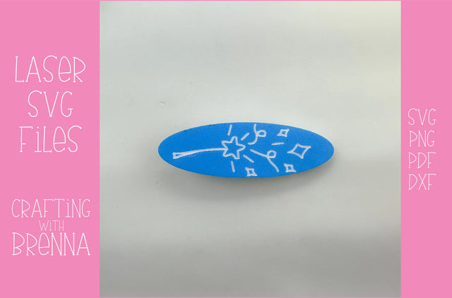 Magic Wand Hair Clip Laser SVG File SVG Crafting With Brenna 
