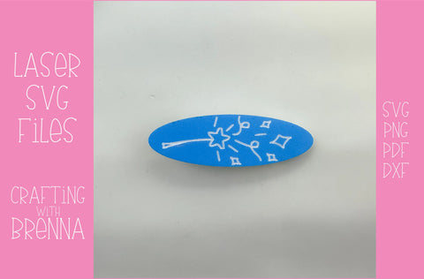 Magic Wand Hair Clip Laser SVG File SVG Crafting With Brenna 
