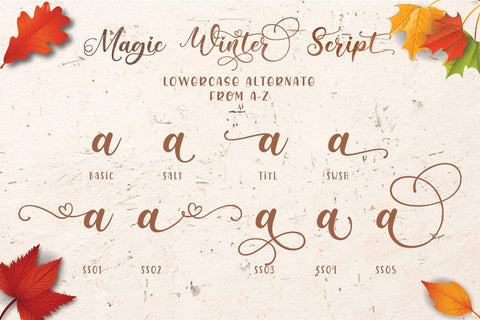 Magic Winter - Modern Calligraphy Font studioalmeera 