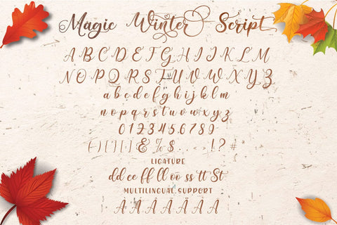 Magic Winter - Modern Calligraphy Font studioalmeera 