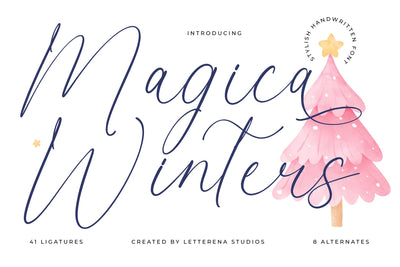 Magica Winters - Stylish Handwritten Font Font Letterena Studios 