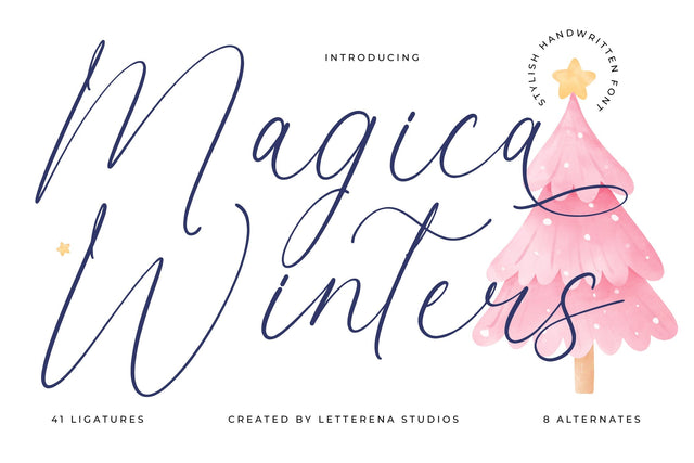 Magica Winters - Stylish Handwritten Font Font Letterena Studios 