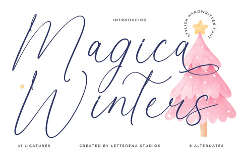 Magica Winters - Stylish Handwritten Font Font Letterena Studios 