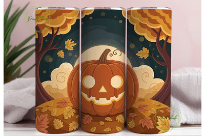 Magical Autumn Pumpkin 20oz Tumbler Wrap Sublimation PixelChick 