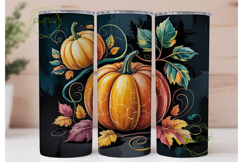 Magical Autumn Pumpkins 20oz Tumbler Sublimation PixelChick 