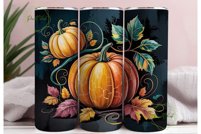 Magical Autumn Pumpkins 20oz Tumbler Sublimation PixelChick 